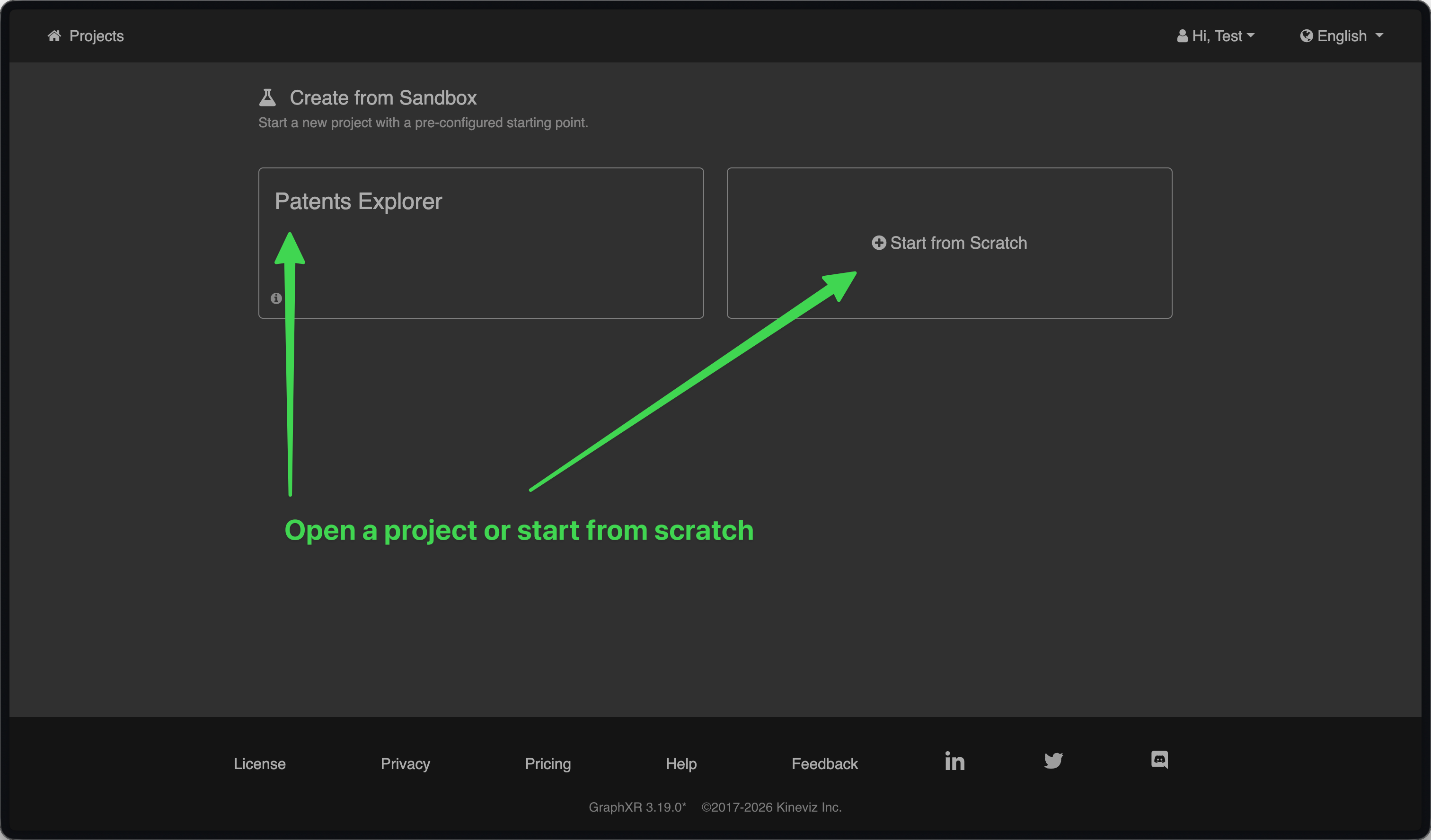1. Open a project or start from scratch