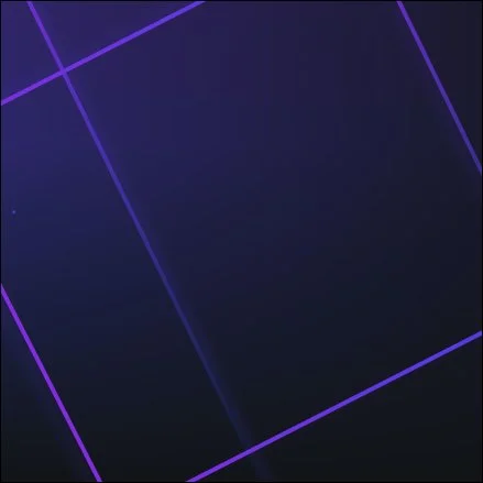 Dark background with intersecting purple neon lines forming geometric shapes.
