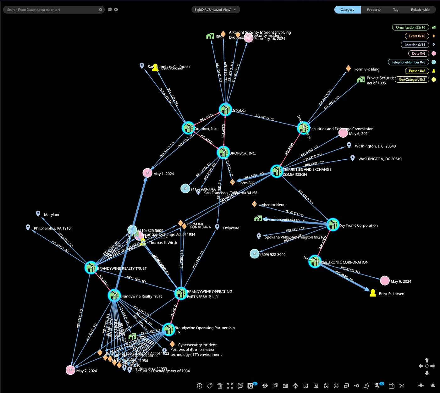 Exploring SEC Filings with SightXR &amp; Senzing 